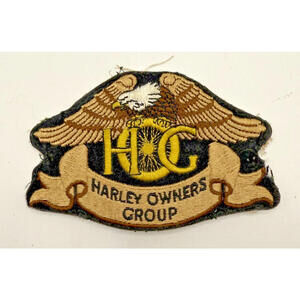 Vintage Embroidered Harley Owners Group, HOG, 1980-1990, Jacket/Vest Patch